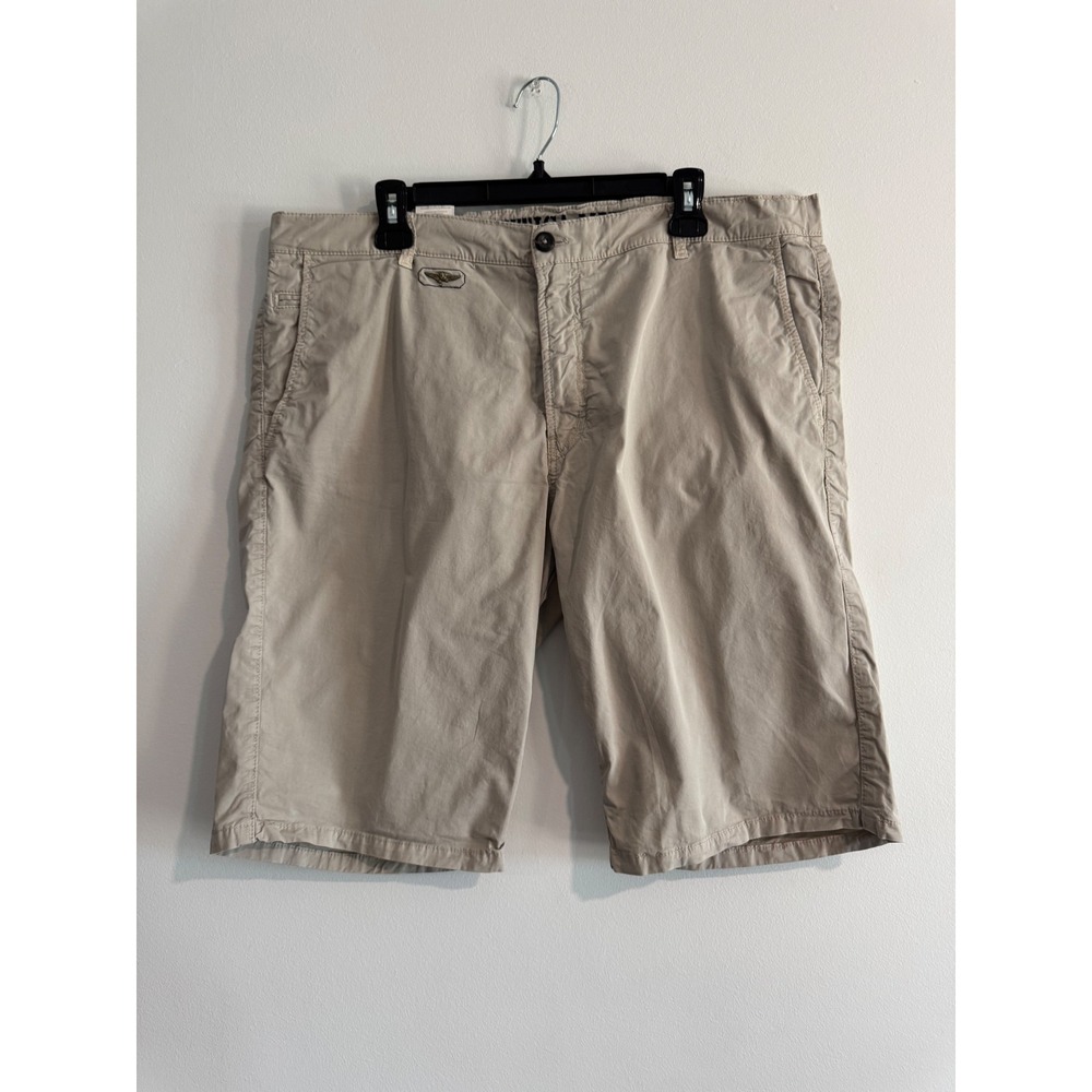 Aeronautica Militare Chino Shorts Mens Size 56 Khaki Stretch Cotton Aviation